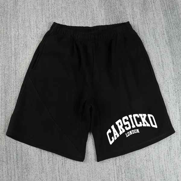 Design Carsicko London Arch Logo Shorts Black Shorts - 1