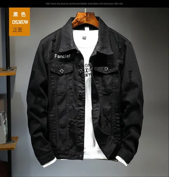 Design Trendsetter Toy Boy Yuang Cynic Card Slave Denim Jacket Black Denim Jacket - 22