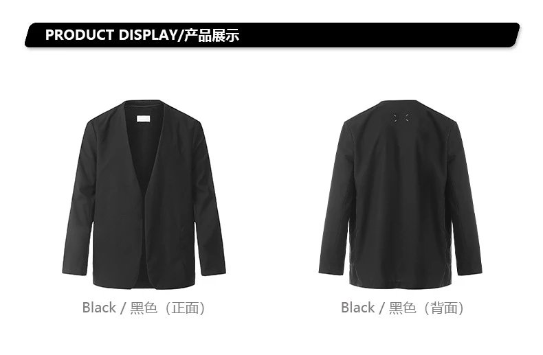 Design Open-Front Blazer Black Outerwear - 3