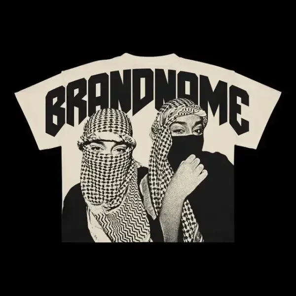 Design Money Is The Motive Graphic T-Shirt Beige - 15