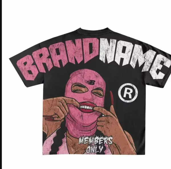 Design Brandname Members Only Graphic T-Shirt Black - 1