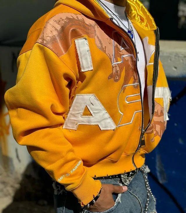 Design 'I AM' Graphic Zip-Up Hoodie Red - 17