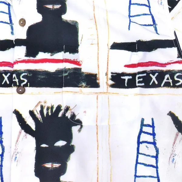 Design Guilty Parties x Jean-Michel Basquiat Texas Print Short-Sleeve Shirt - 8