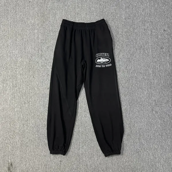 Design Ship Print Gray Sweatpants - 65