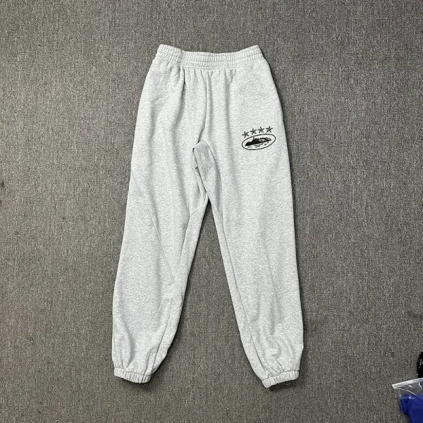 Design Ship Print Gray Sweatpants - 77