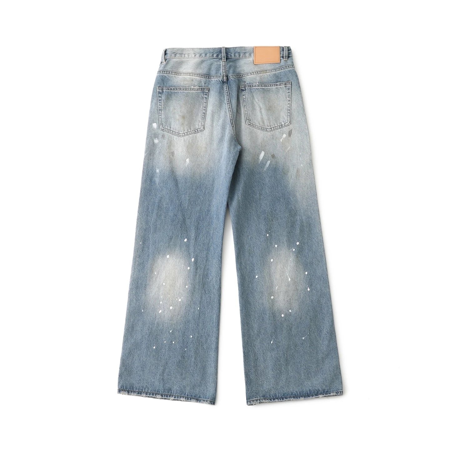 Levi's 501 Paint-Splatter Washed Light Blue Jeans - 5