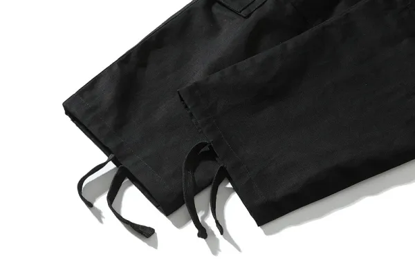 Design Cargo Pants with Neon Green Ship Logo Black - 9