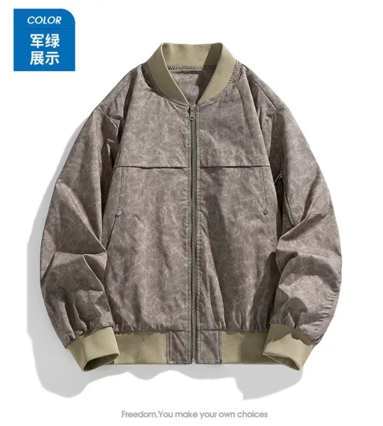 Design Bomber Jacket Pink Crinkle Texture Outerwear - 17