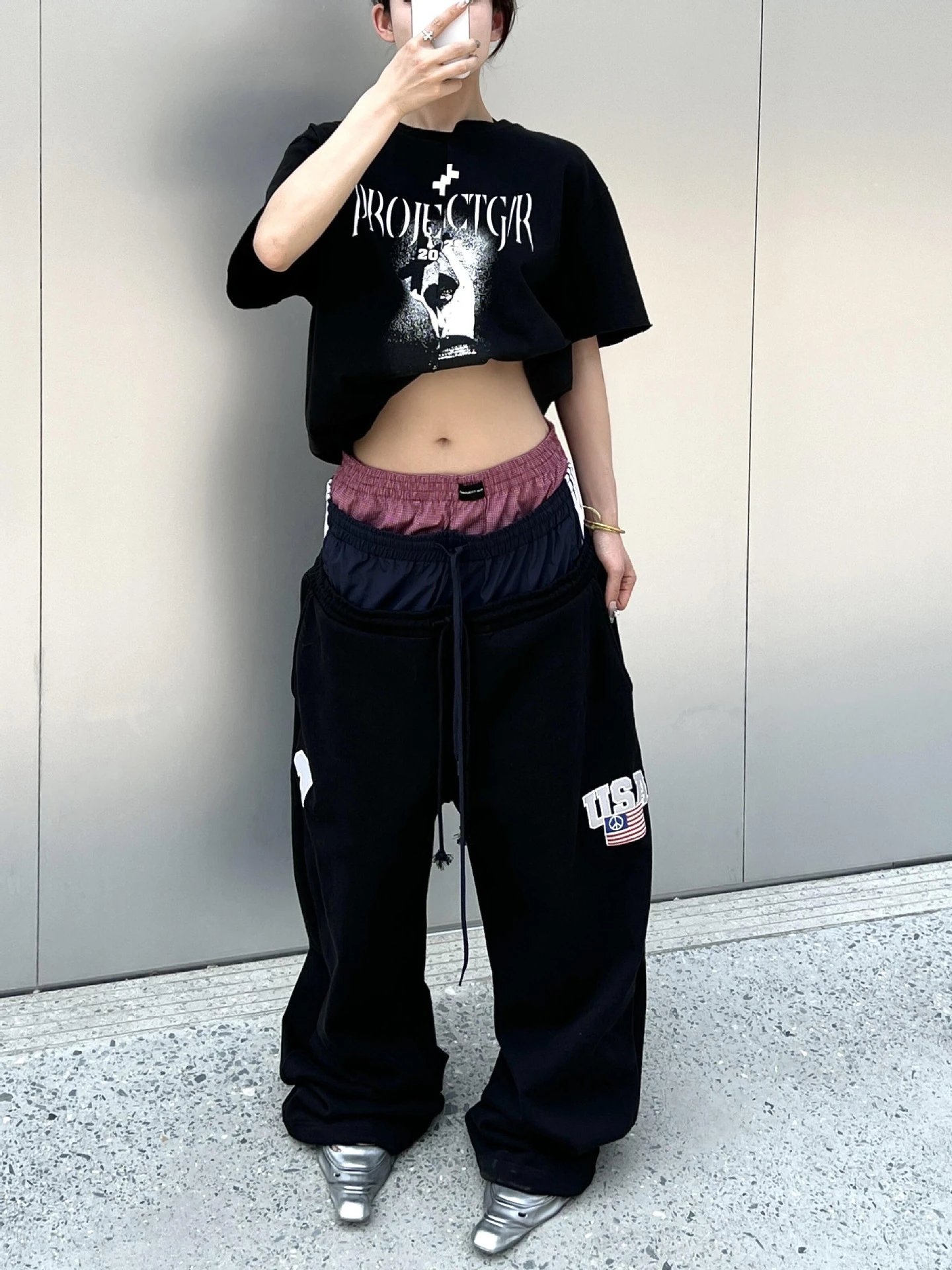 Design USA Graphic Sweatpants Gray - 17