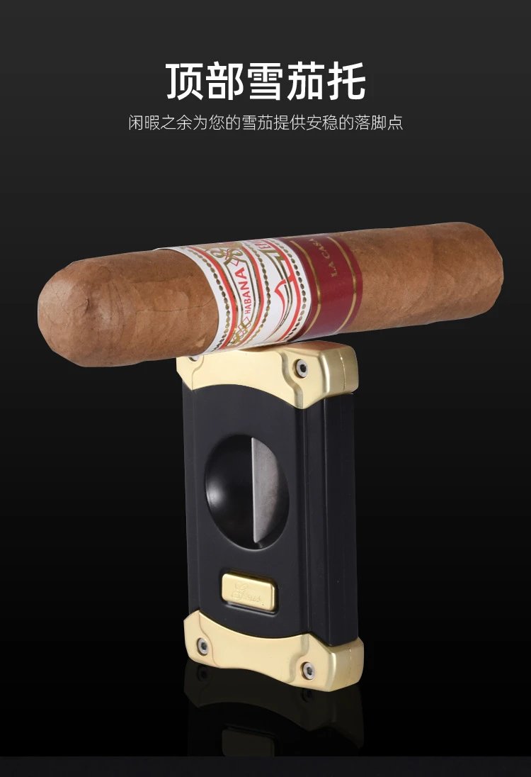Design Gros Cigar Cutter Gold Black Silver Red Accessories - 6