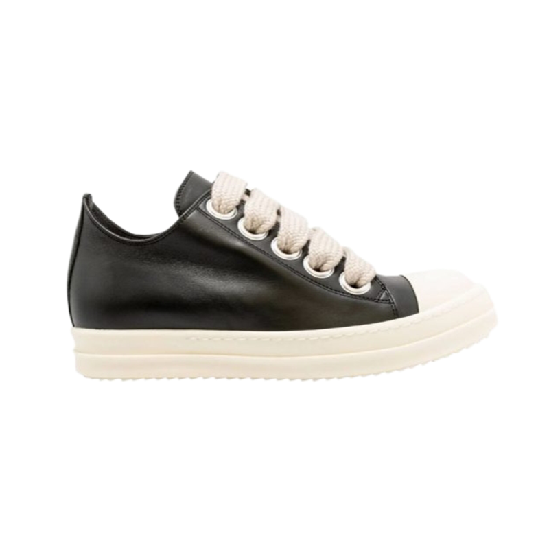 Rick Owens DRKSHDW Low-Top Leather Sneaker Black/White - 4