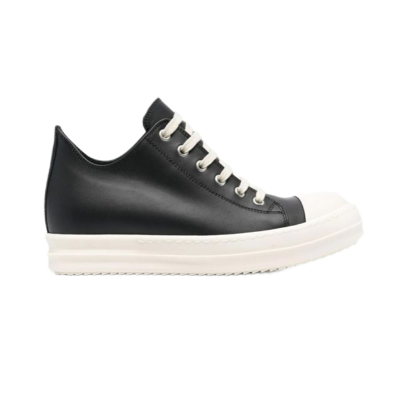 Rick Owens DRKSHDW Low-Top Leather Sneaker Black/White - 10