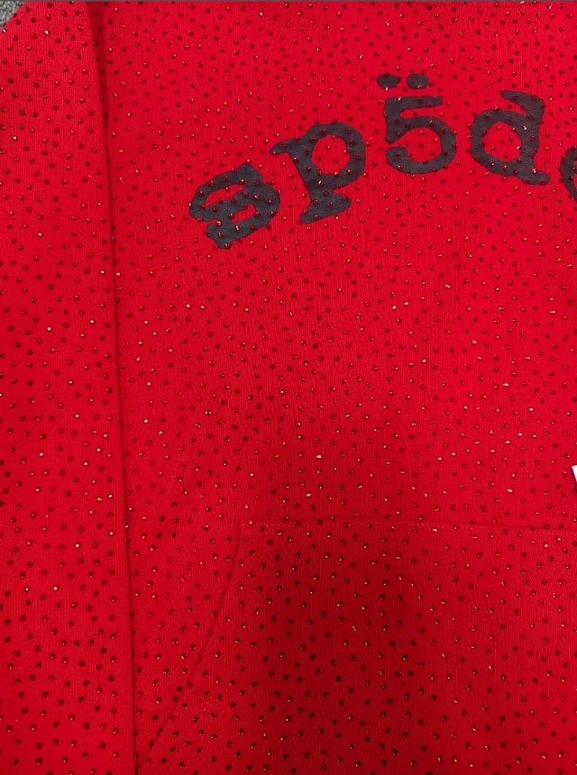 Sp5der Hoodies & Sweatshirts Rhinestone Spider Graphic Hoodie product detail image 13