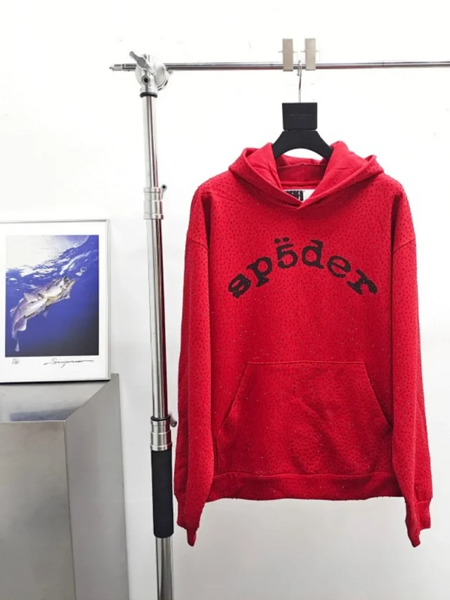 Sp5der Hoodies & Sweatshirts Rhinestone Spider Graphic Hoodie product detail image 18