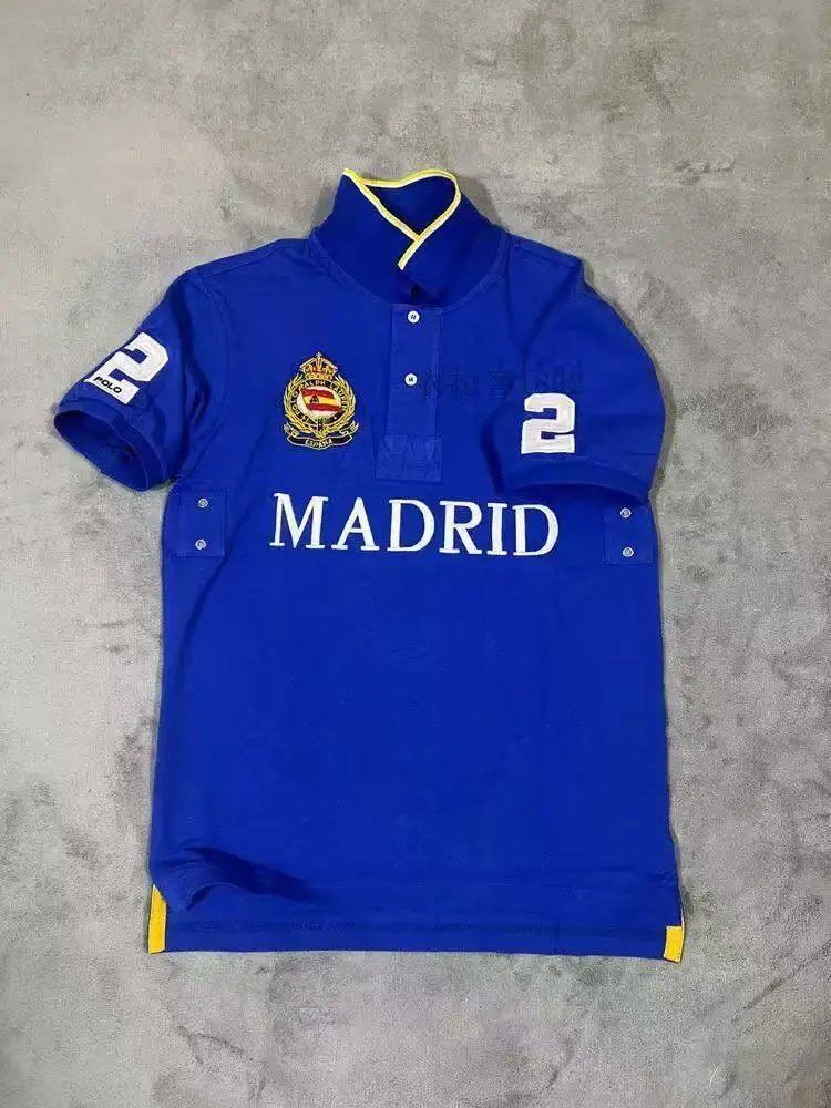 Unbranded Shirts Short-Sleeve City Embroidered Polo Shirt — Madrid Pastel Color