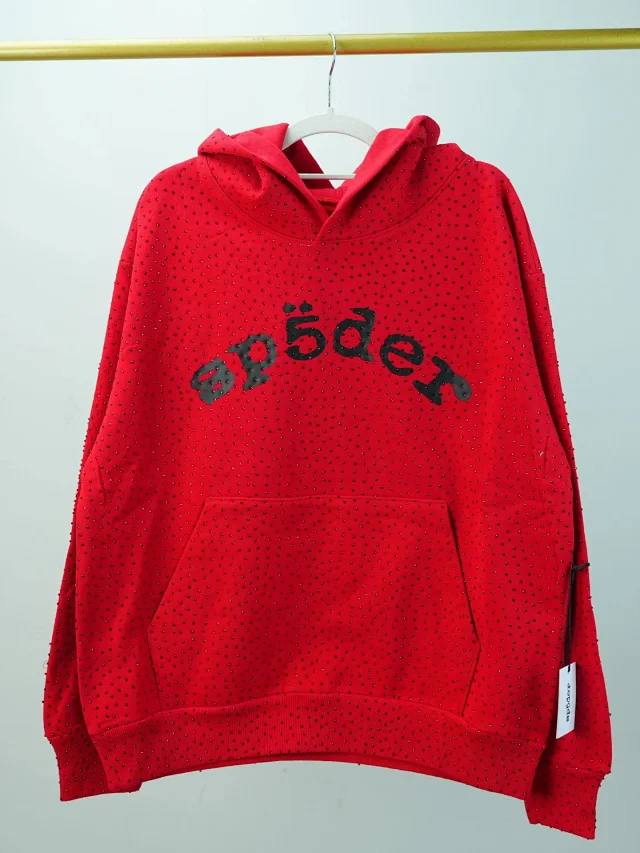 Sp5der Hoodies & Sweatshirts Rhinestone Spider Graphic Hoodie product detail image 11