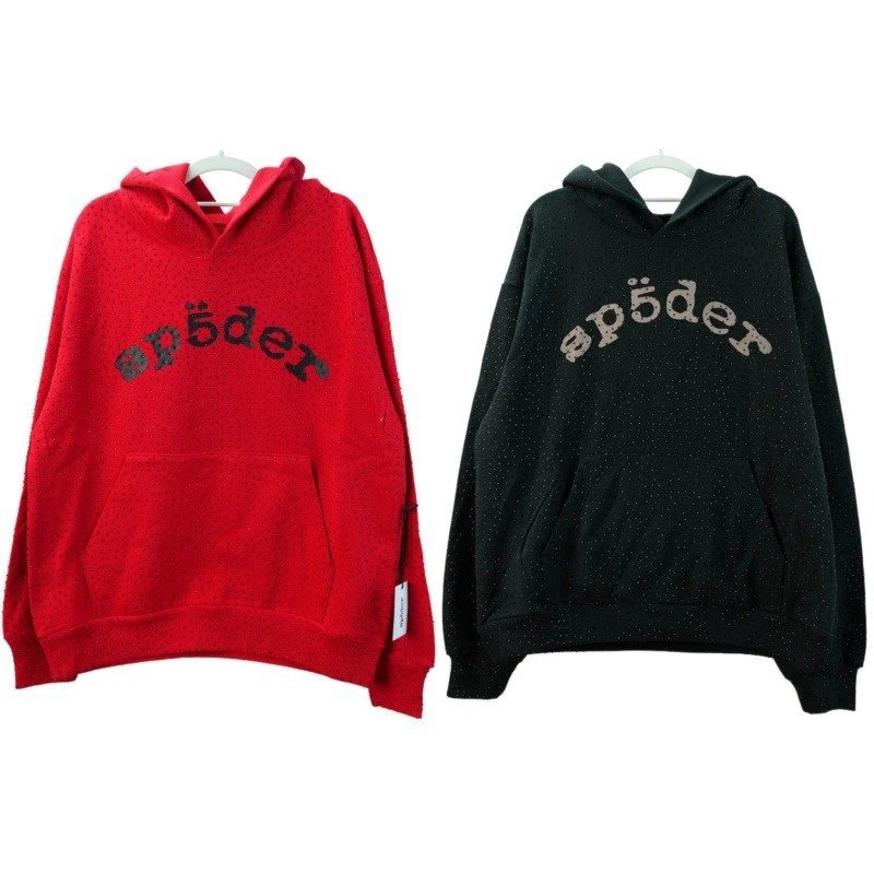Sp5der Hoodies & Sweatshirts Rhinestone Spider Graphic Hoodie image 3