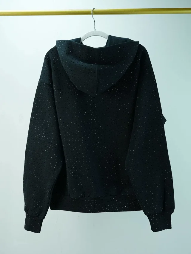 Sp5der Hoodies & Sweatshirts Rhinestone Spider Graphic Hoodie product detail image 10