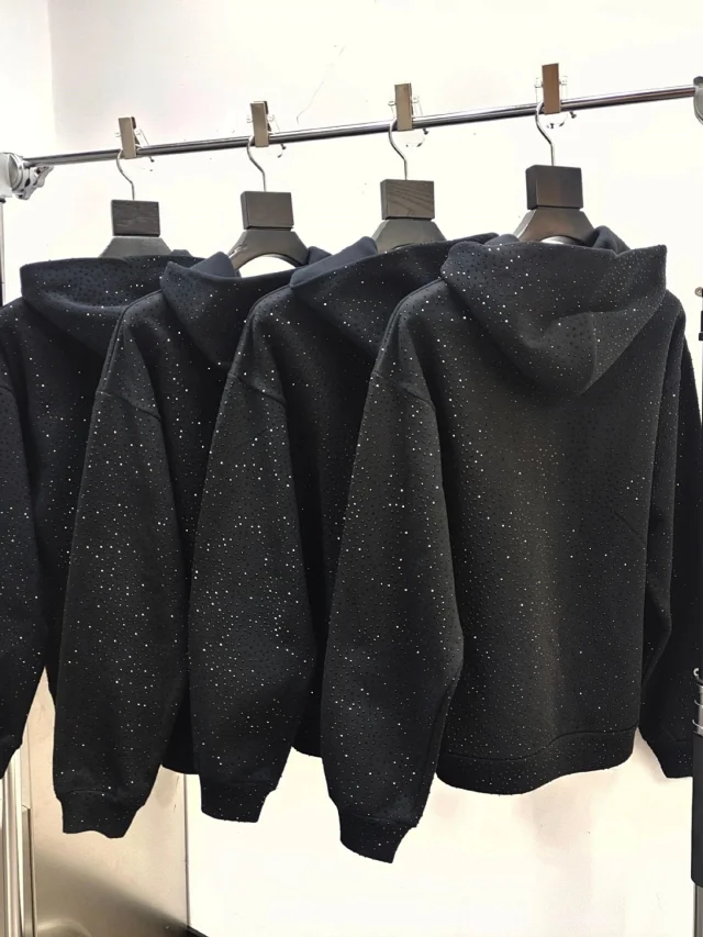 Sp5der Hoodies & Sweatshirts Rhinestone Spider Graphic Hoodie product detail image 21