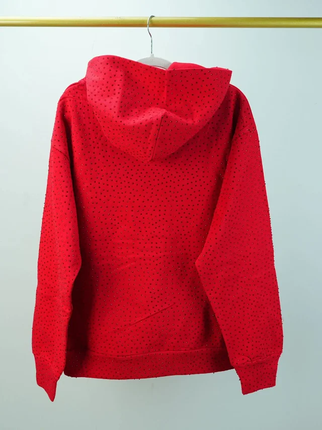 Sp5der Hoodies & Sweatshirts Rhinestone Spider Graphic Hoodie product detail image 12