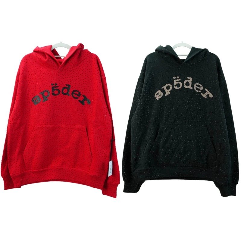 Sp5der Hoodies & Sweatshirts Rhinestone Spider Graphic Hoodie image 2