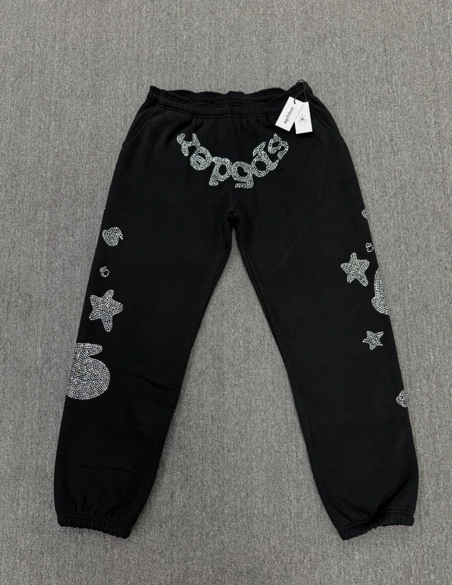 Sp5der Hoodies & Sweatshirts Rhinestone Spider Graphic Hoodie — SP223