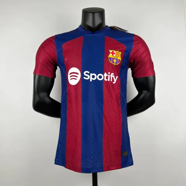 FC Barcelona 2023 / 24 Home Jersey Red and Blue Striped Football Shirt - 1