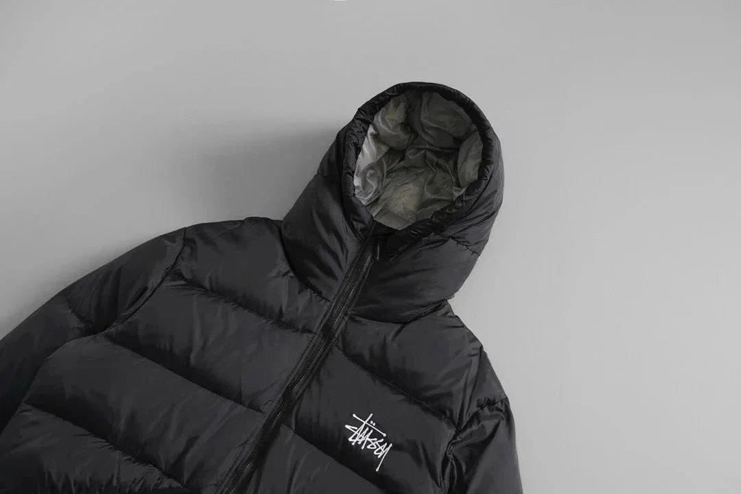 Moncler Down Jacket Black Hooded Puffer - 16