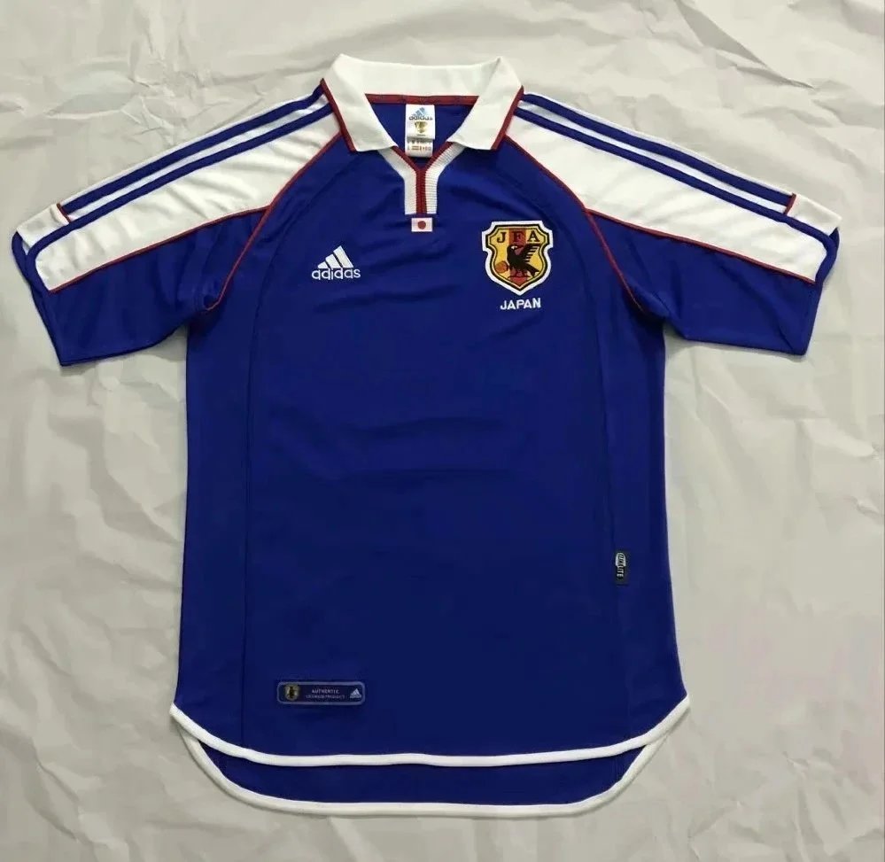 ad 2001 Confederations Cup Japan National Team Jersey Retro Soccer Shirt Hidetoshi Nakata Japan Home Blue