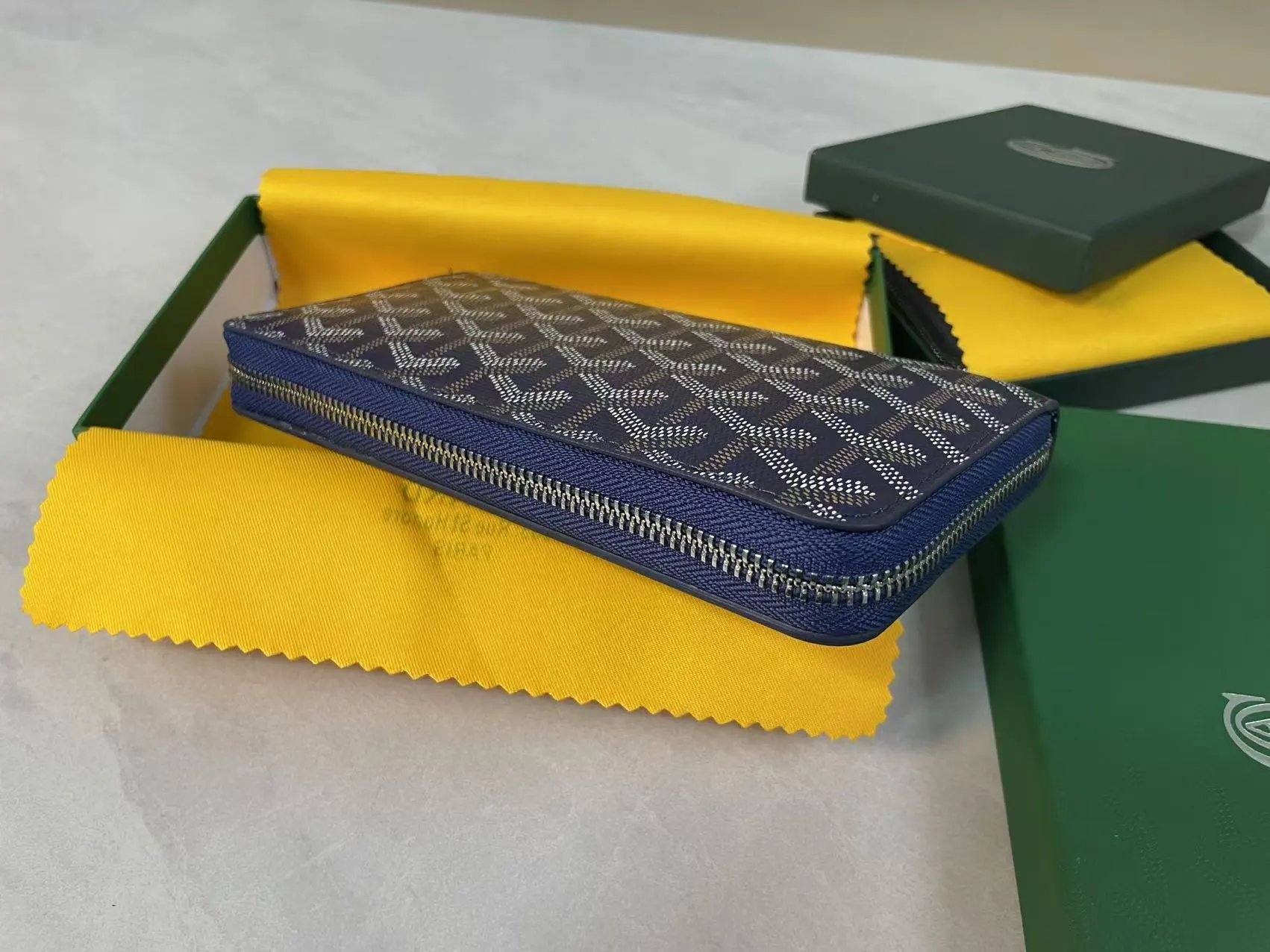 Goyard Saint-Louis Long Wallet Navy Blue Monogram Canvas - 3