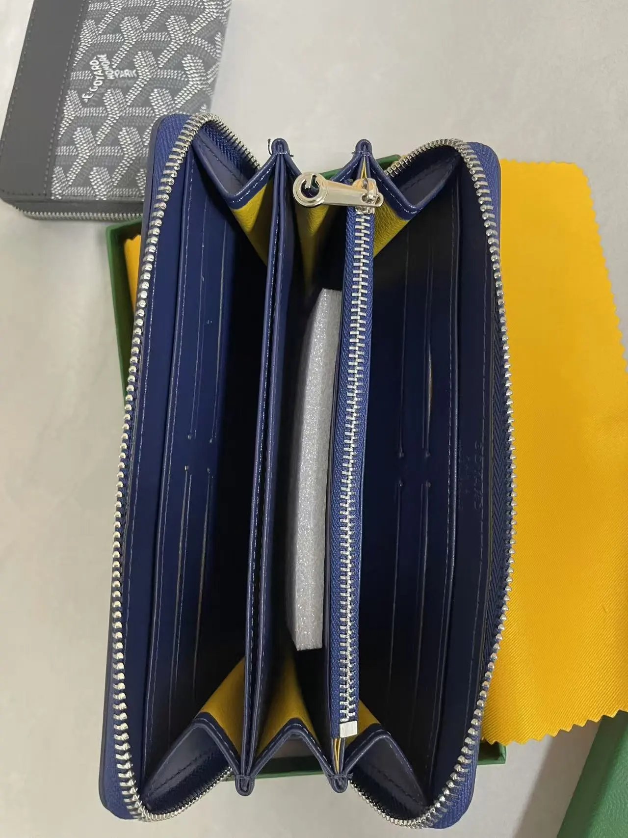 Goyard Saint-Louis Long Wallet Navy Blue Monogram Canvas - 4