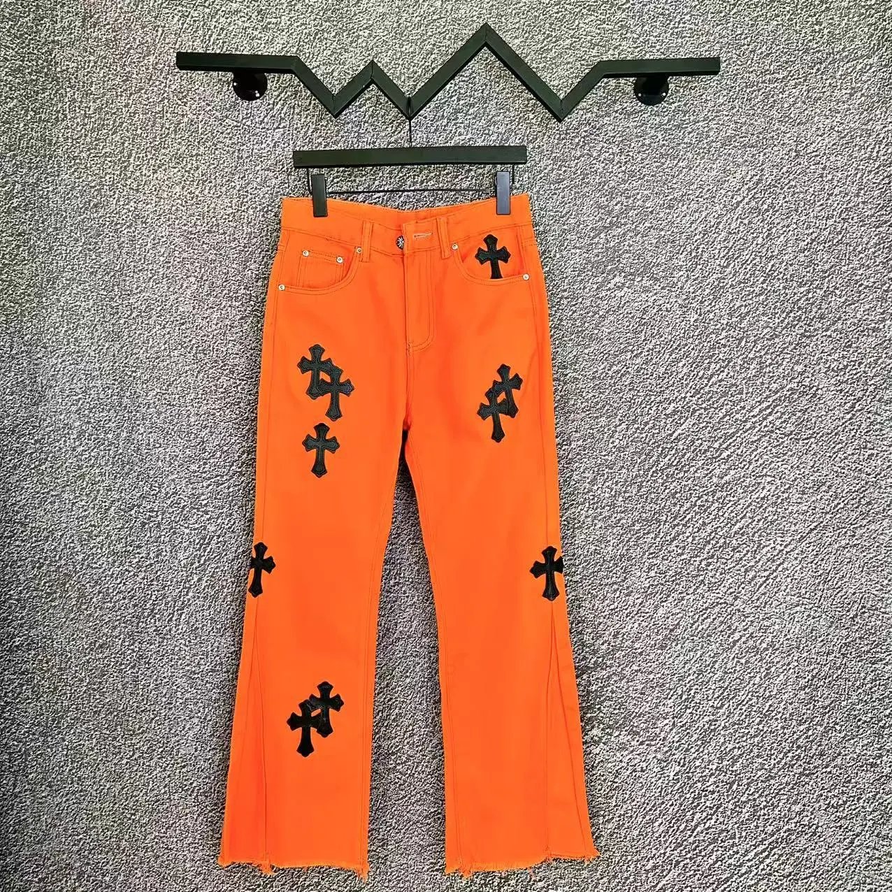 Chrome Hearts Mixed Leather Jeans photo 3