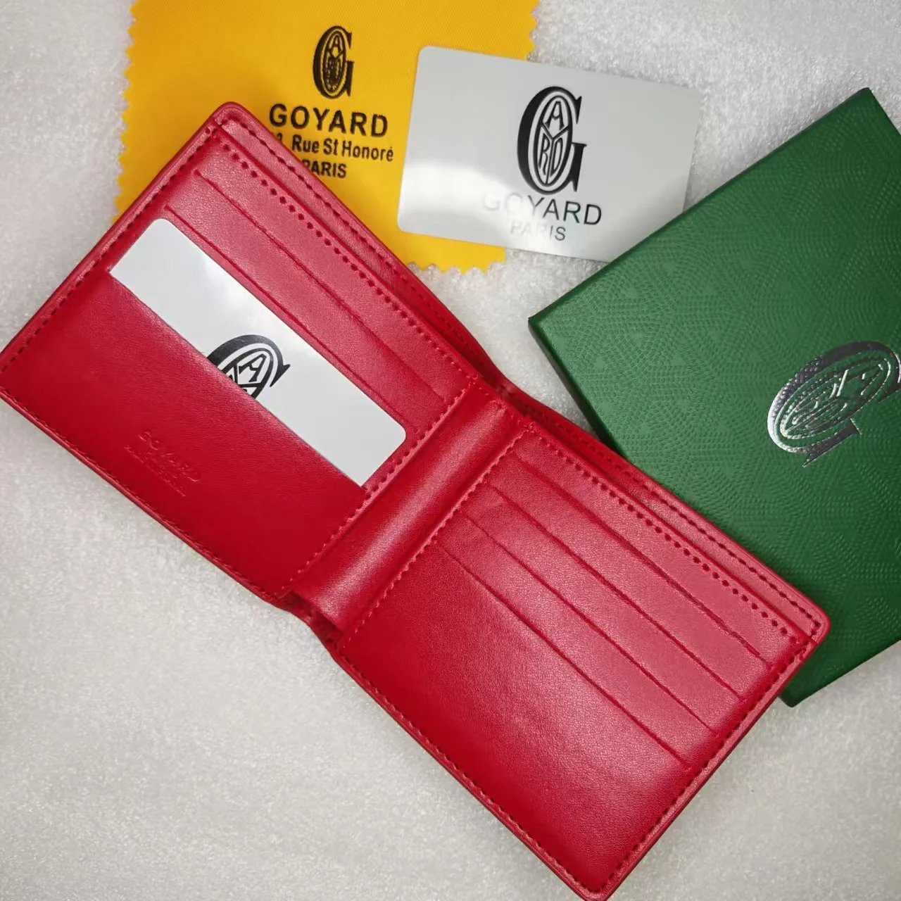 Goyard Saint Louis Red Chevron Print Short Wallet - 9