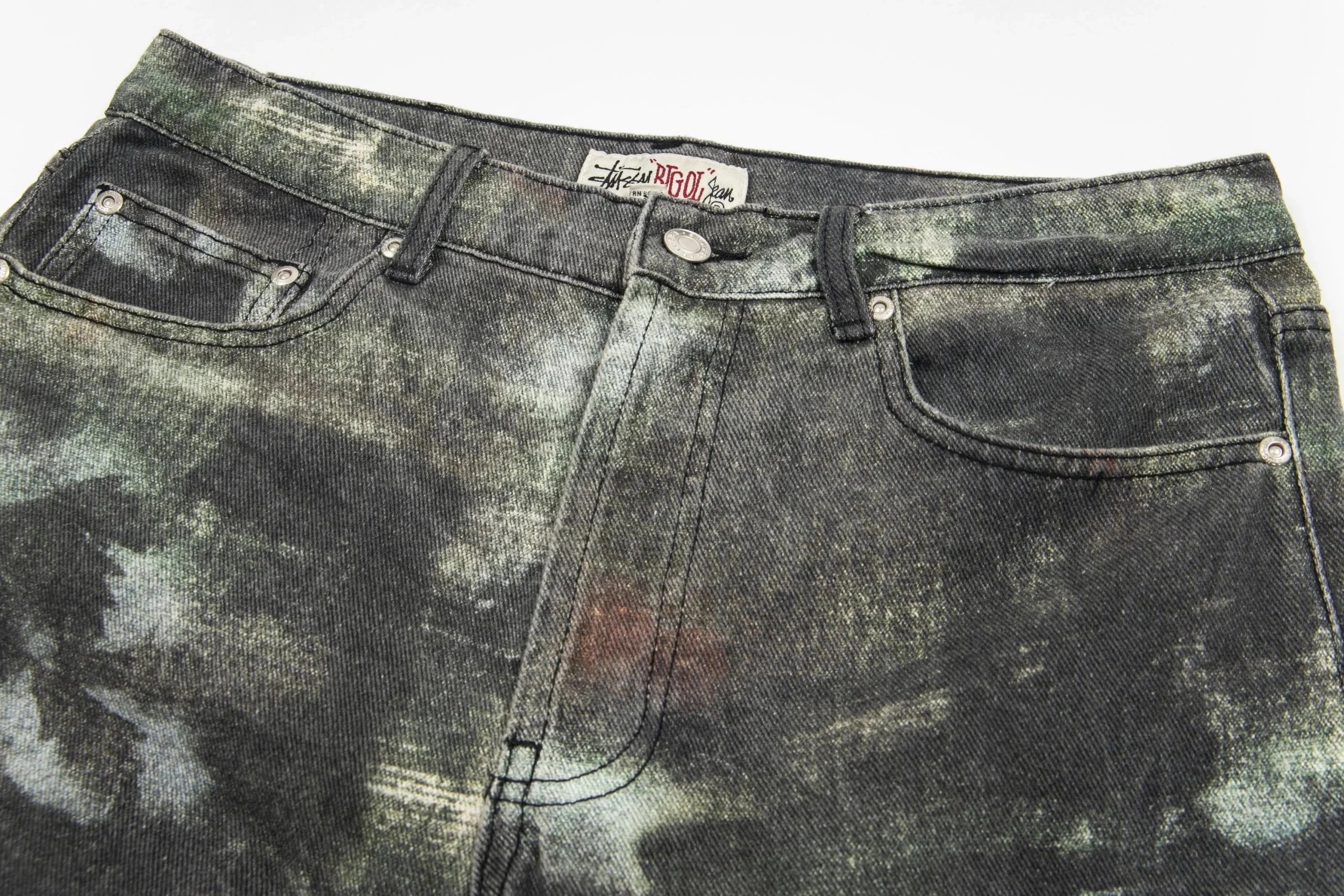 Stussy FW24 Big Ol' Jean Camo Denim Shorts photo 4