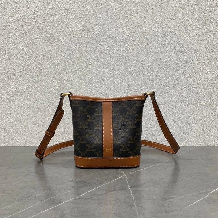 Leather Vintage Monogram Bucket Bag photo 4