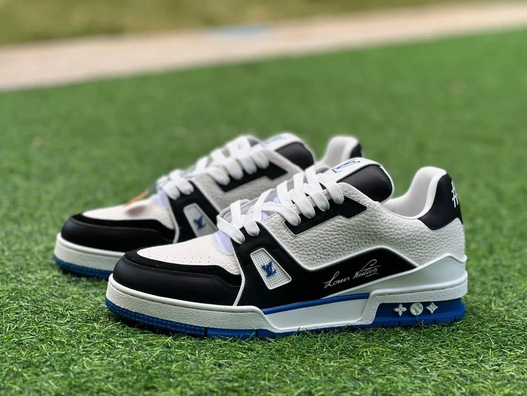 Black White Blue Sport Shoe