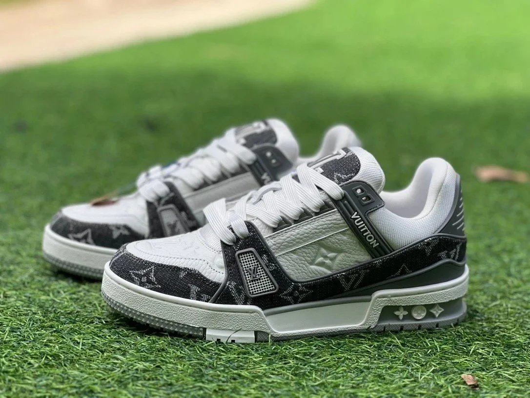 Trainer Leather White Grey photo 2