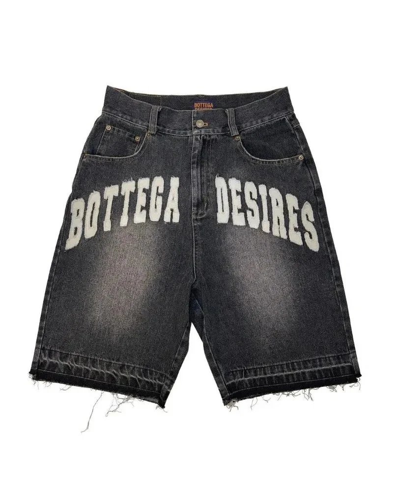 Retro Hollow Denim Sports Shorts photo 3