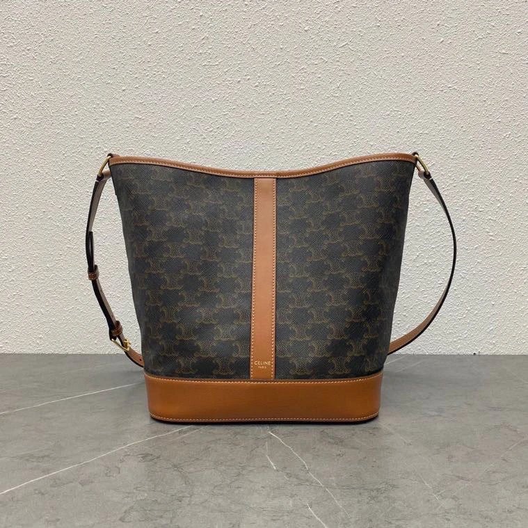 Leather Vintage Monogram Bucket Bag photo 8