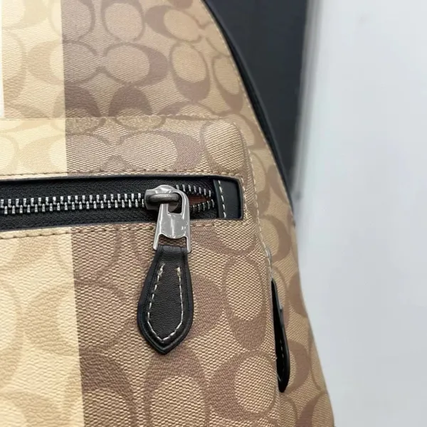 Coach Signature C-A-H Canvas Backpack Beige - 20