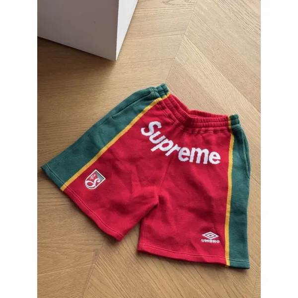 Supreme x Umbro Football Shorts Red / Green - 1