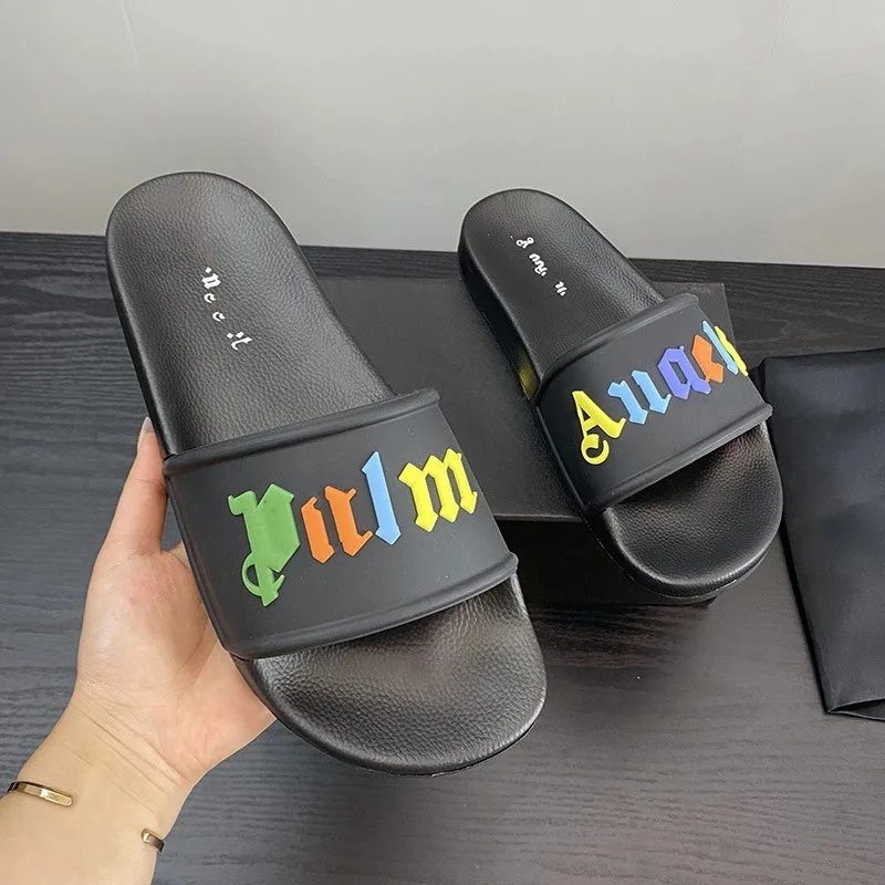Pastel Letter Print Slippers photo 6