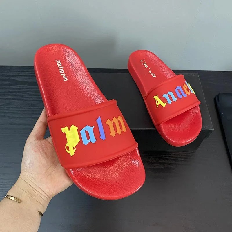 Pastel Letter Print Slippers photo 4