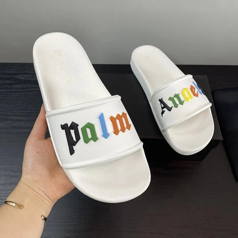 Pastel Letter Print Slippers photo 3