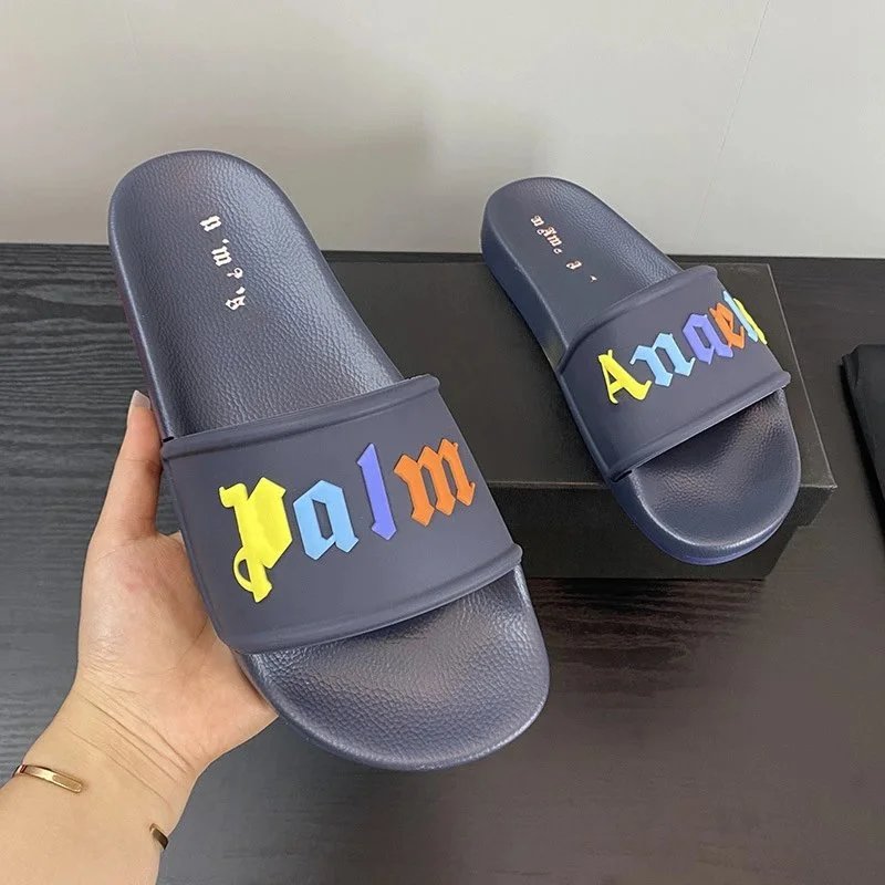 Pastel Letter Print Slippers photo 5