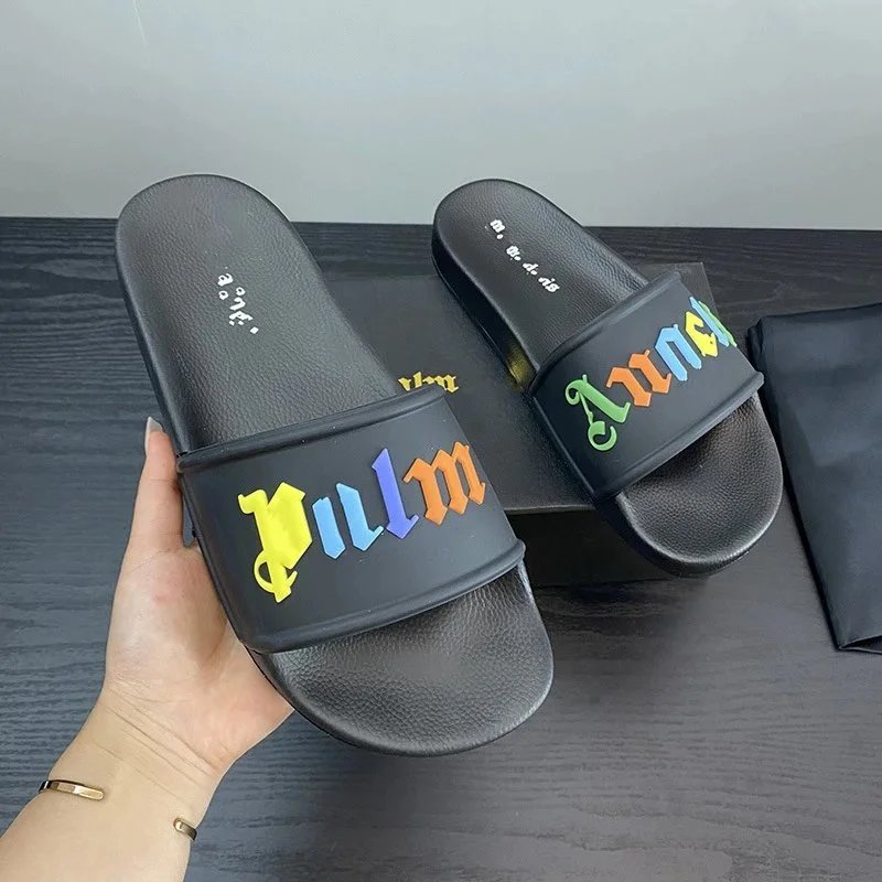 Pastel Letter Print Slippers photo 7