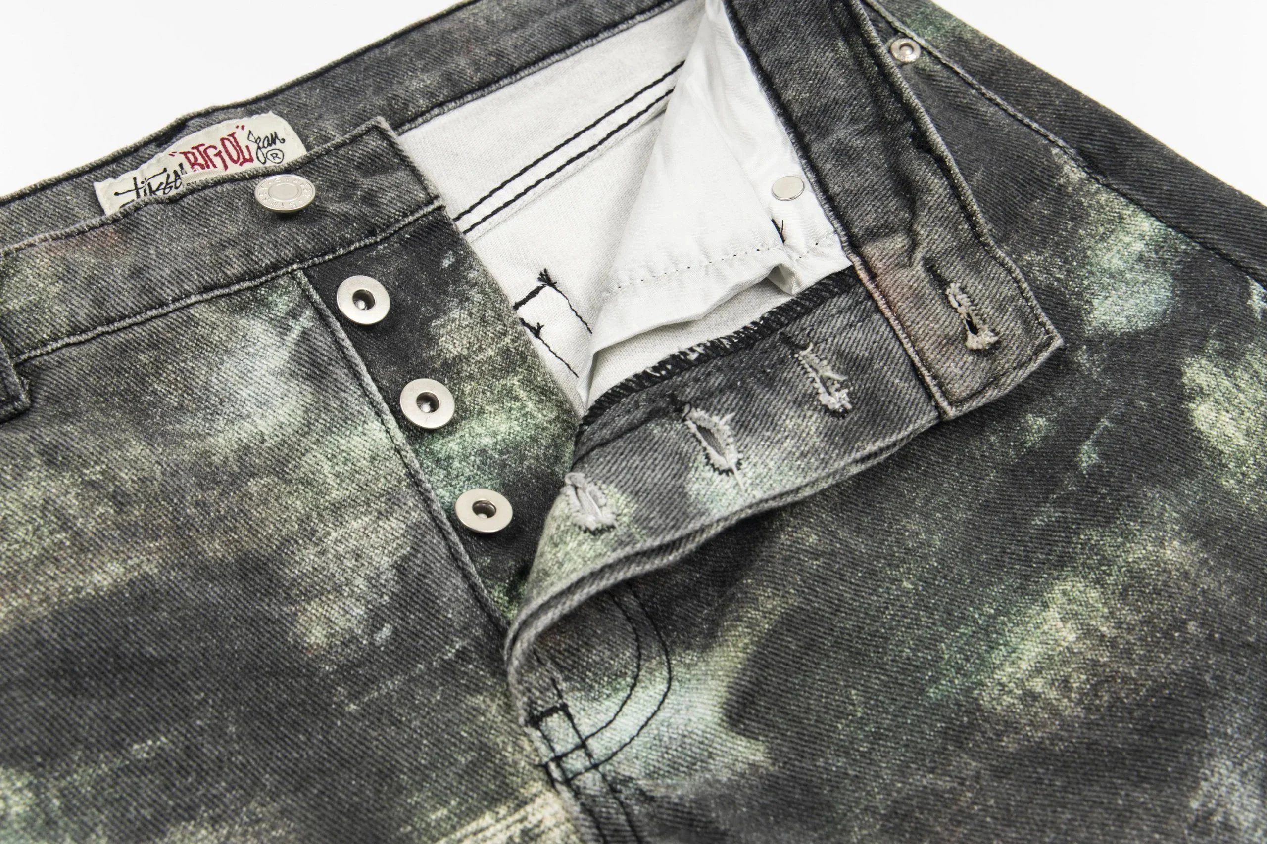 Stussy FW24 Big Ol' Jean Camo Denim Shorts photo 6