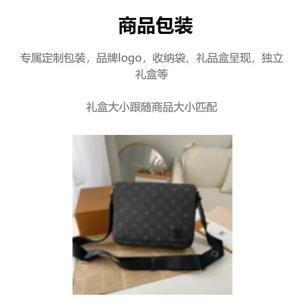 Louis Vuitton Monogram Eclipse Messenger Bag Black Crossbody Bag - 7