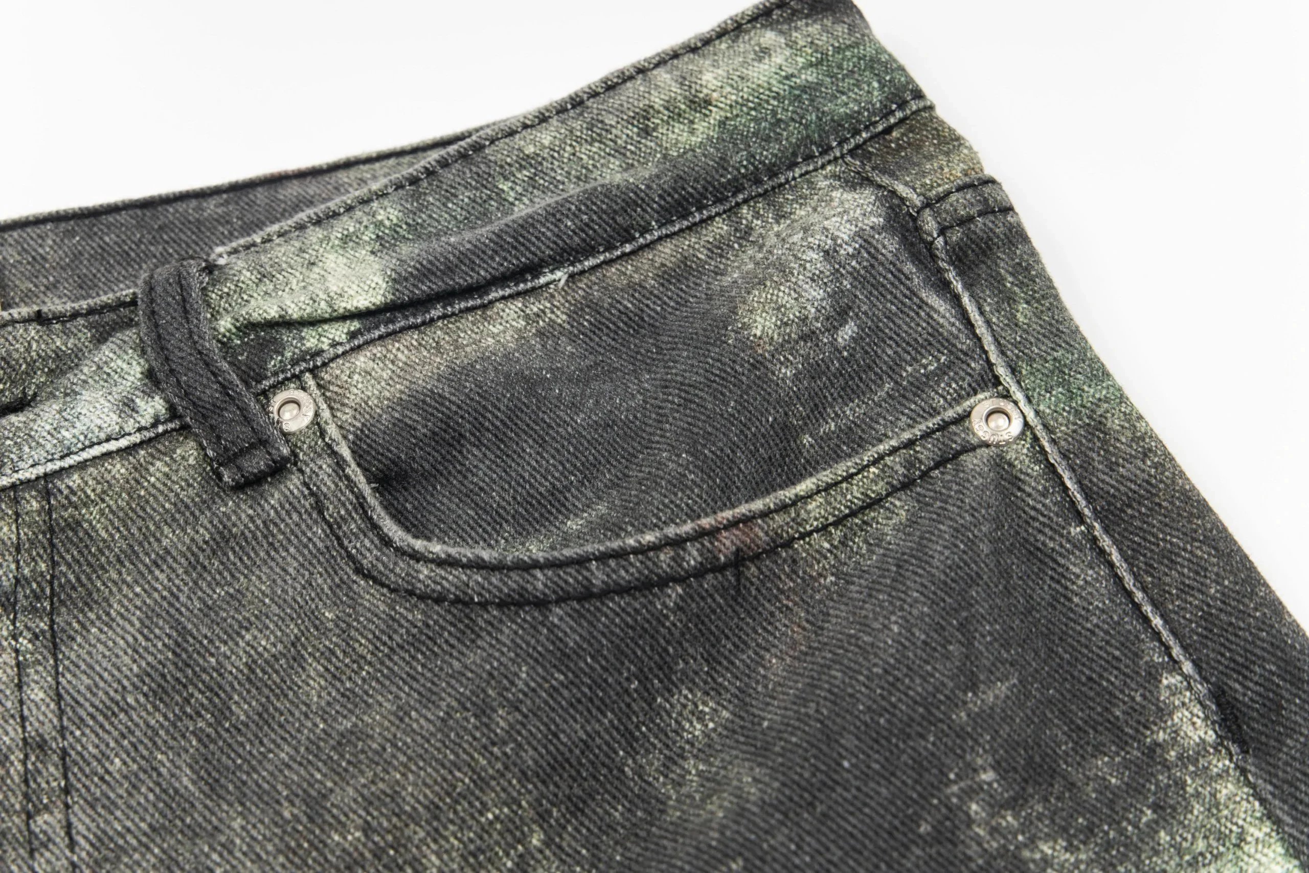 Stussy FW24 Big Ol' Jean Camo Denim Shorts photo 8