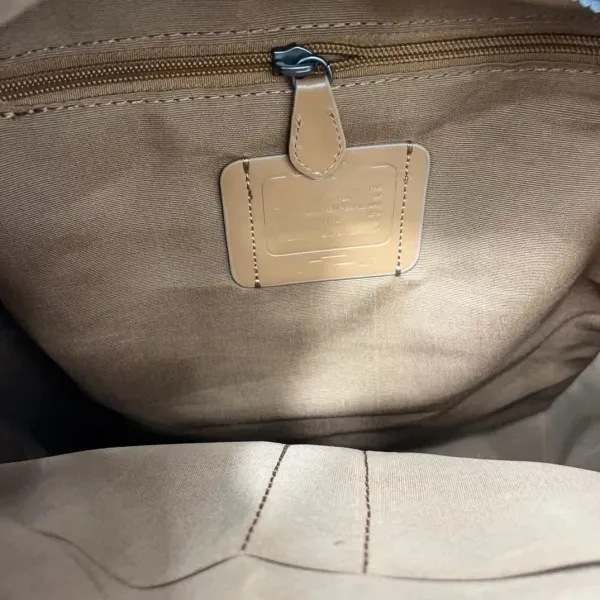 Coach Signature C-A-H Canvas Backpack Beige - 15
